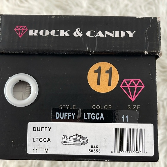 ROCK & CANDY Duffy Gray Canvas Boat Slip On Loafers Shoes Size 11 NEW - Picture 11 of 11